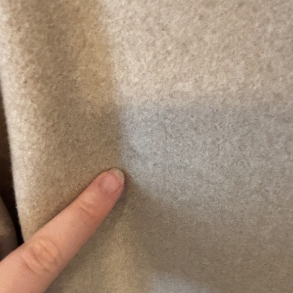 Zara Oversized Tan Cozy Long Pea One Button Neutral Long Coat SZ XS - Picture 7 of 13